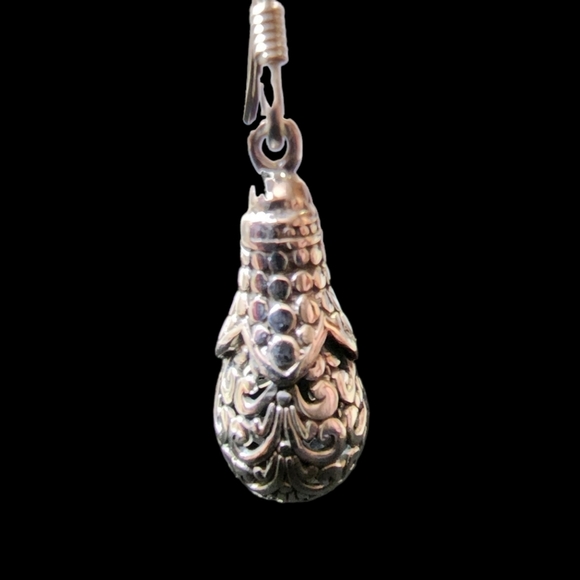 NWT Bali Style Teardrop earrings 925 Sterling Silver Fish hook Finding - Picture 3 of 6